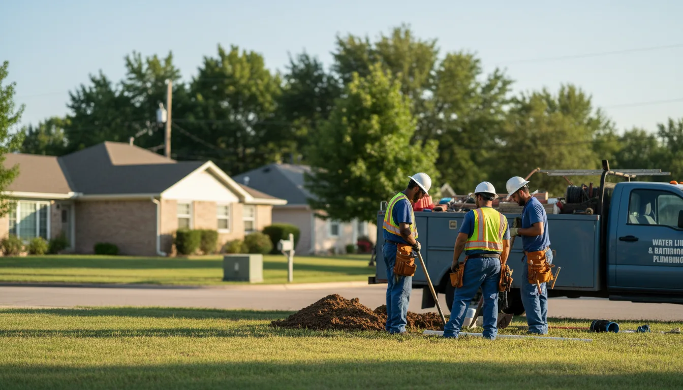 Residential water line and bathroom plumbing service in Perley, MN